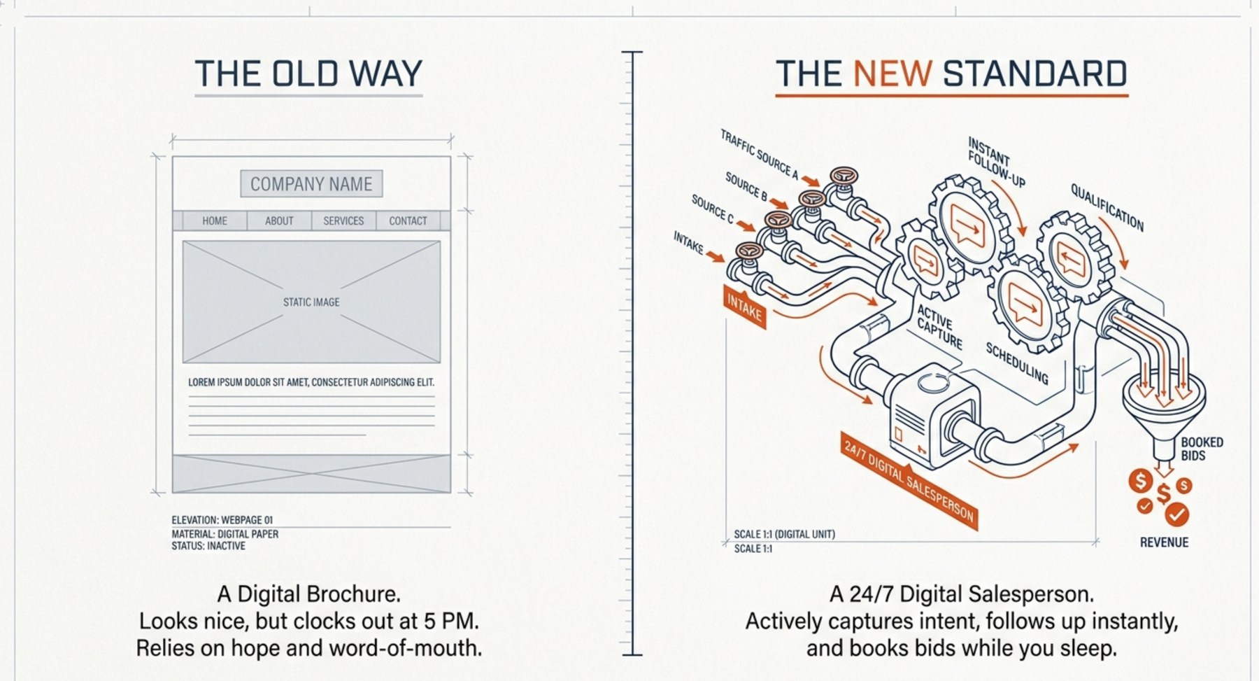 Comparison between the old way and the new standard.